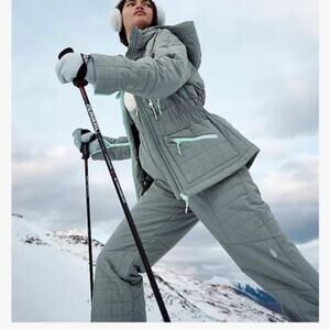 Free People Movement All Prepped Ski Coat In Greyed Olive XL